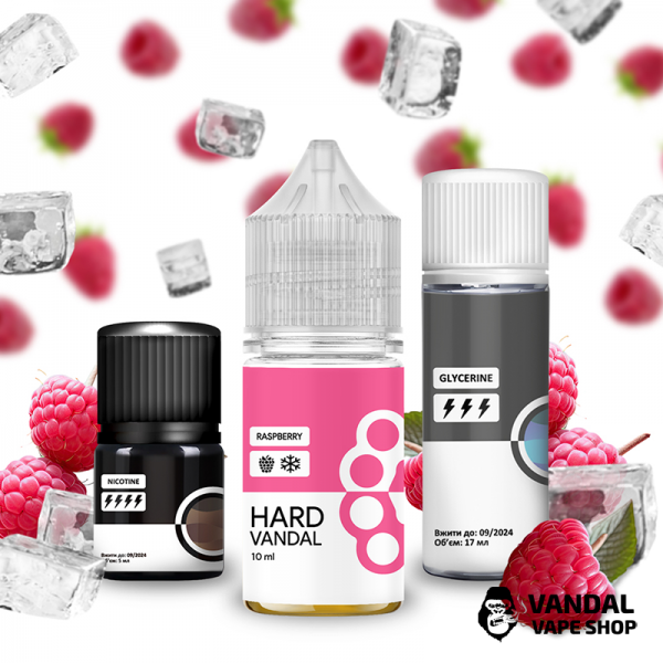 Набор для самозамеса HARD VANDAL 30 мл 65 мг со вкусом малины с холодком