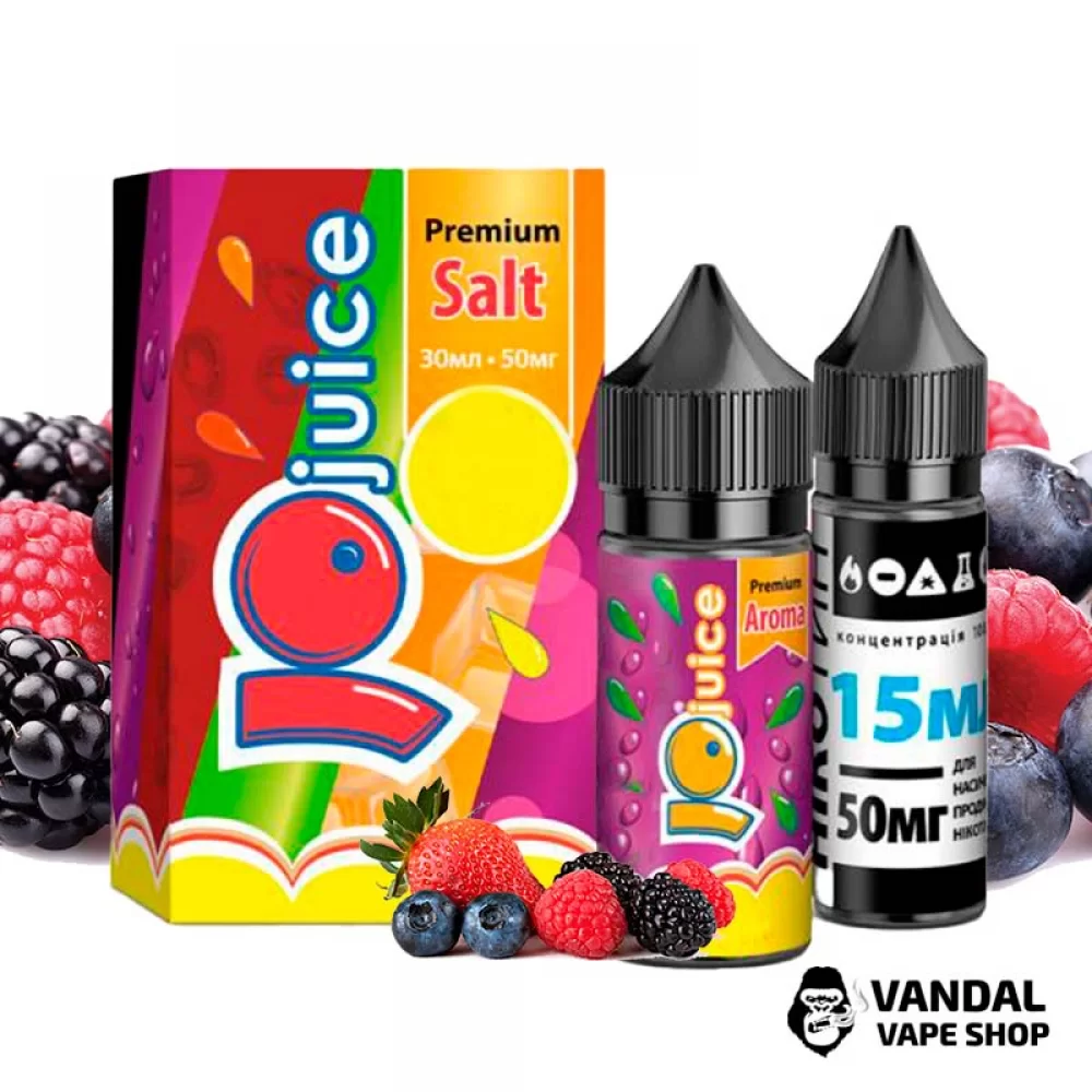 Набор для самозамеса JoJuice Premium Salt 30 мл 50 мг со вкусом ягод Набор для самозамеса JoJuice Premium Salt 30 мл 50 мг со вкусом ягод