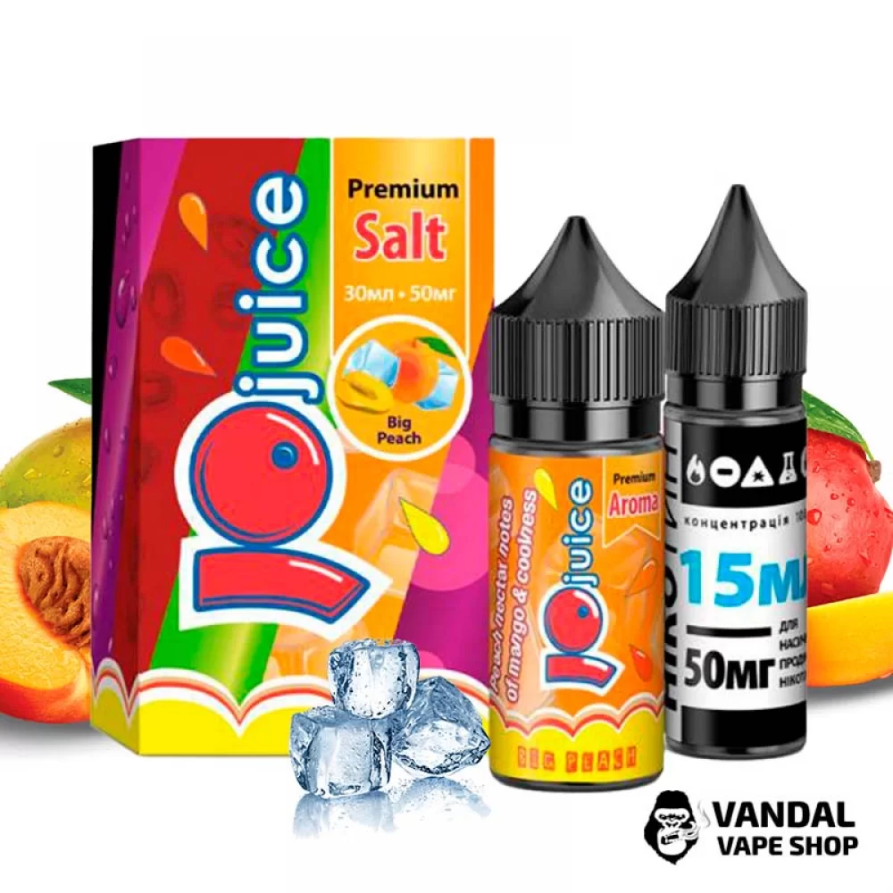Набор для самозамеса JoJuice Premium Salt 30 мл 65 мг со вкусом персика и манго с холодком Набор для самозамеса JoJuice Premium Salt 30 мл 65 мг со вкусом персика и манго с холодком