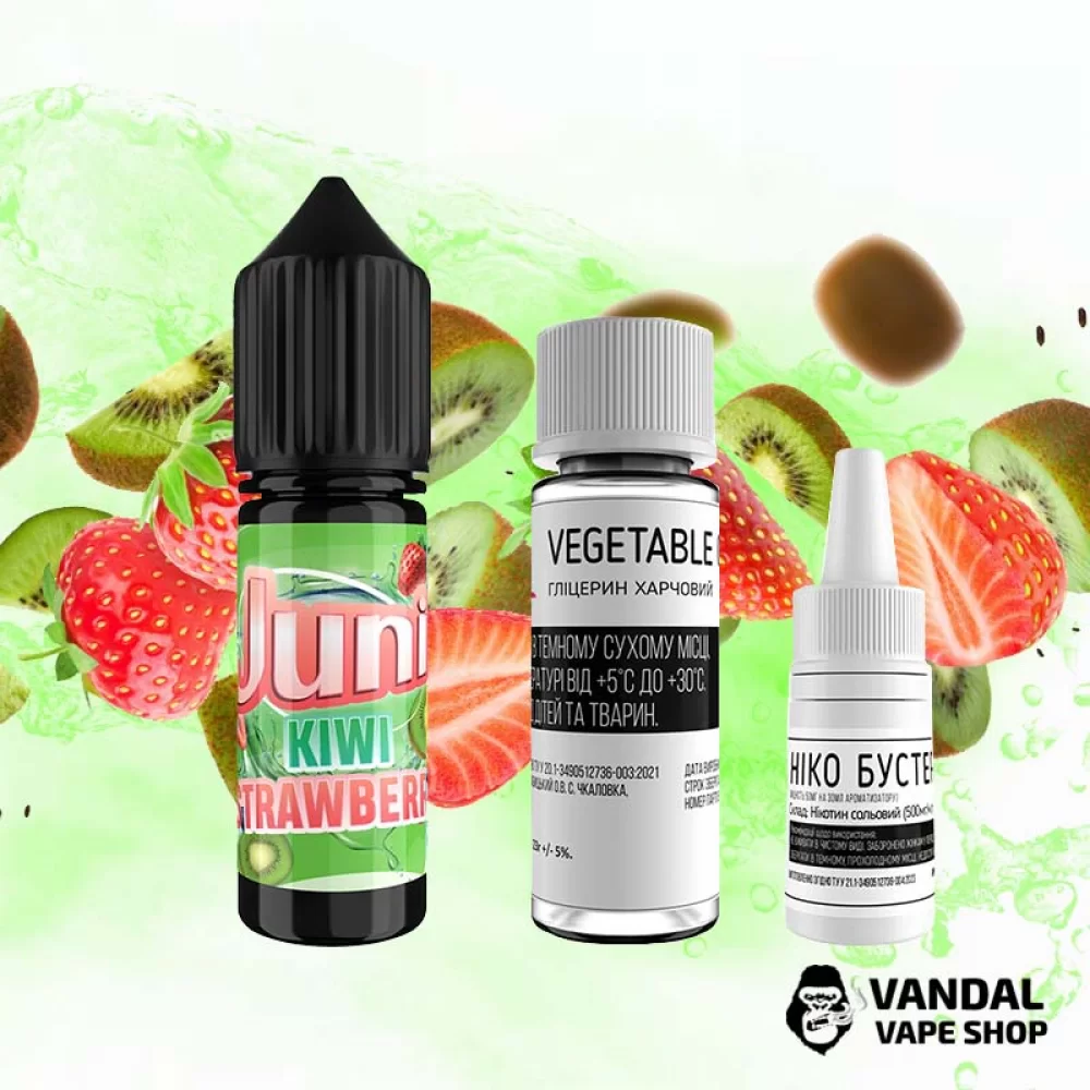 Набор для самозамеса Juni 15 мл 65 мг со вкусом киви и клубники