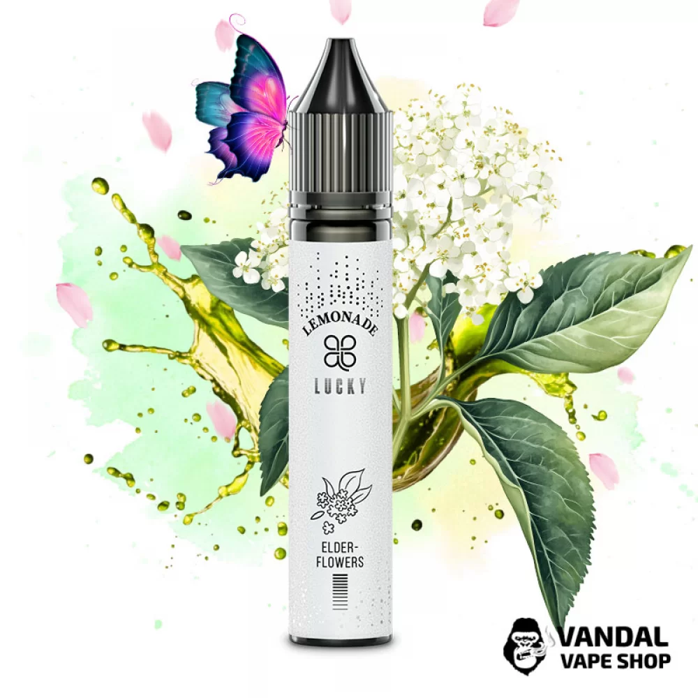 Набір для самозамісу Lucky 30 мл 50 мг зі смаком запашних квітів бузини Набір для самозамісу Lucky 30 мл 50 мг зі смаком запашних квітів бузини