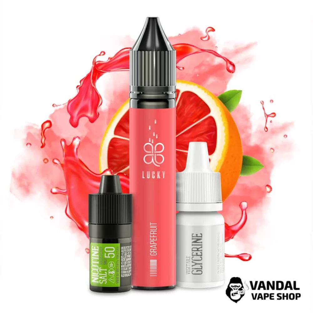 Набір для самозамісу Lucky 30 мл 50 мг зі смаком грейпфрута Набір для самозамісу Lucky 30 мл 50 мг зі смаком грейпфрута