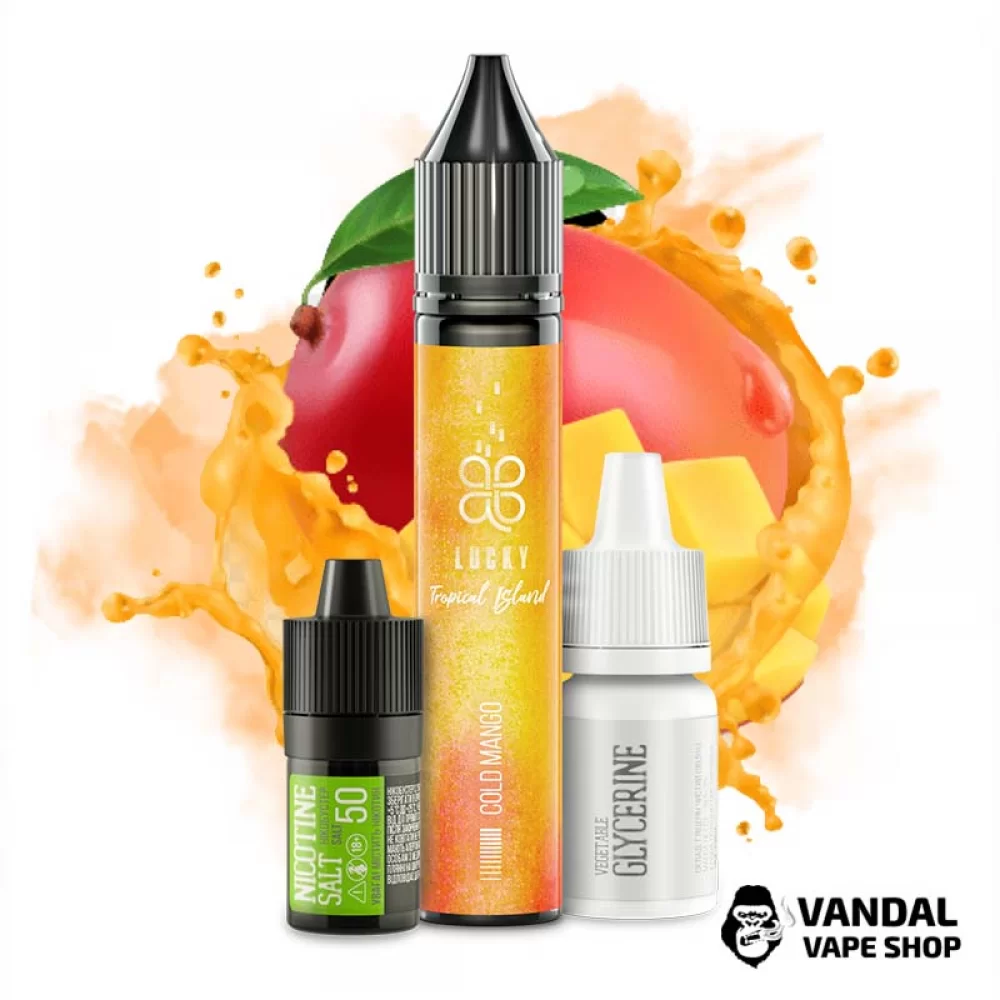 Набір для самозамісу Lucky 30 мл 65 мг зі смаком манго Набір для самозамісу Lucky 30 мл 65 мг зі смаком манго