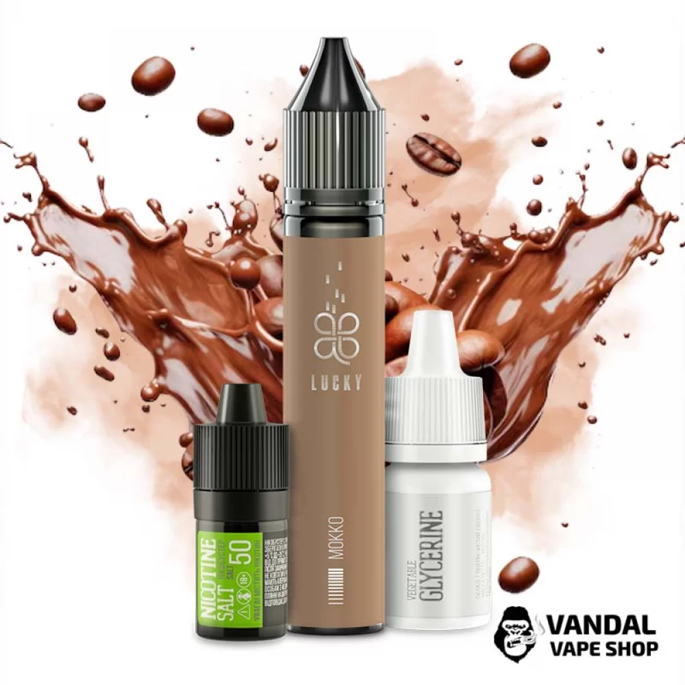 Набір для самозамісу Lucky 30 мл 50 мг зі смаком кави Набір для самозамісу Lucky 30 мл 50 мг зі смаком кави
