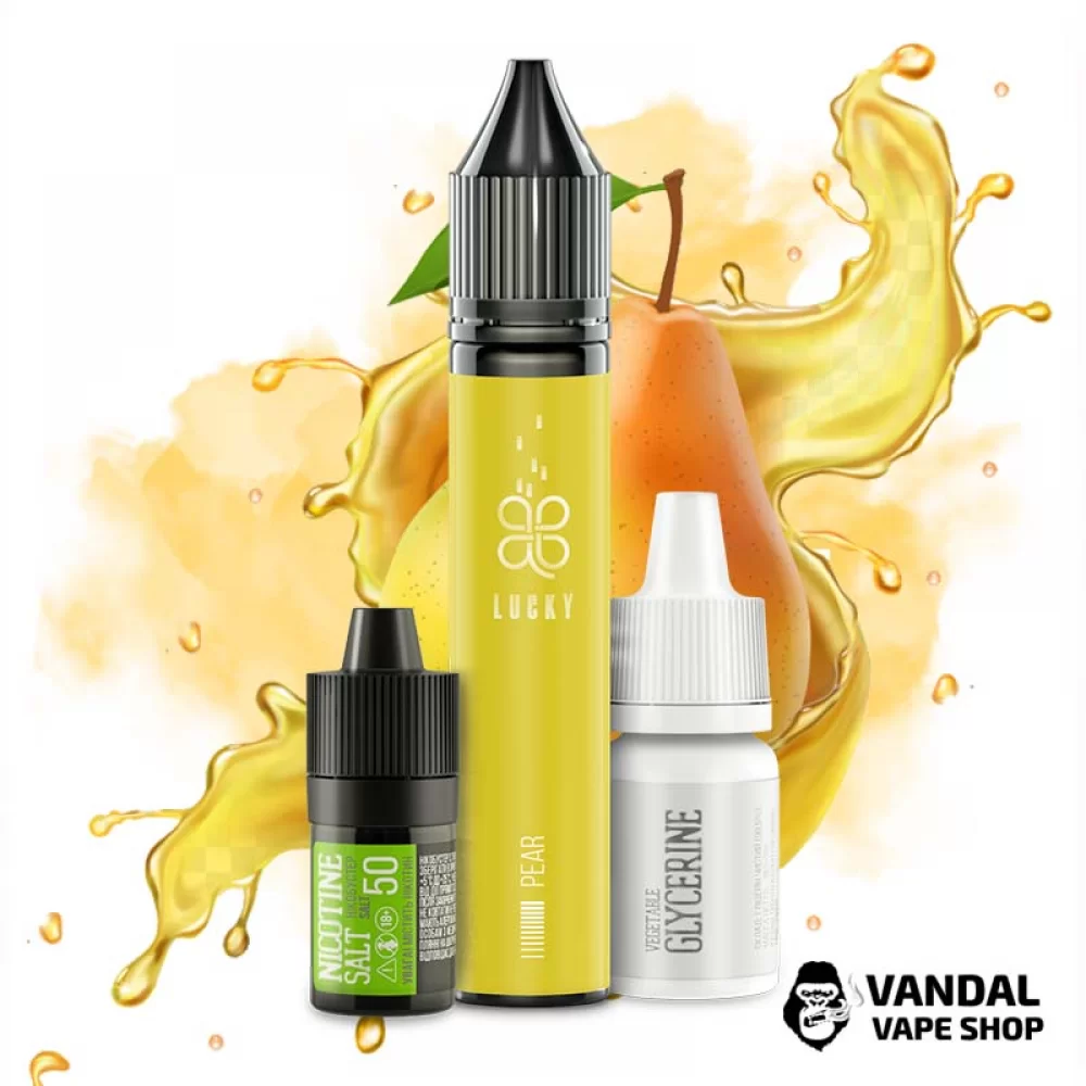 Набор для самозамеса Lucky 30 мл 50 мг со вкусом груши Набор для самозамеса Lucky 30 мл 50 мг со вкусом груши