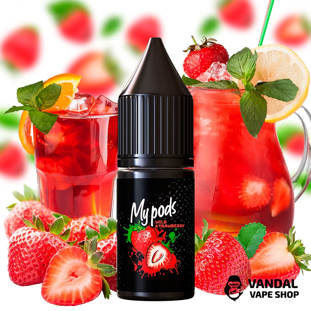 Рідина hype - My Pods 10 мл 59 мг на сольовому нікотині зі смаком полуниці Рідина hype - My Pods 10 мл 59 мг на сольовому нікотині зі смаком полуниці