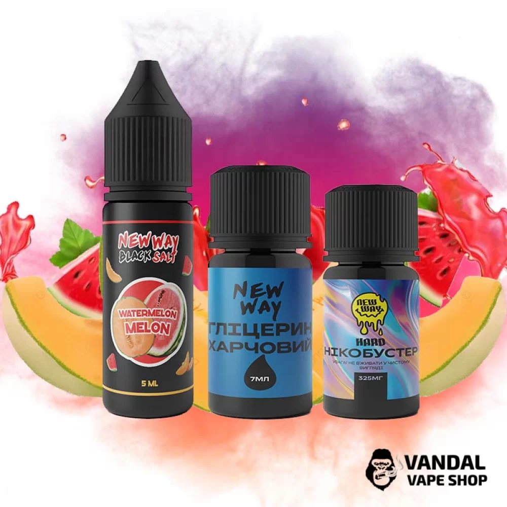 Набір для самозамісу New Way Black 15 мл 65 мг зі смаком кавуна і дині