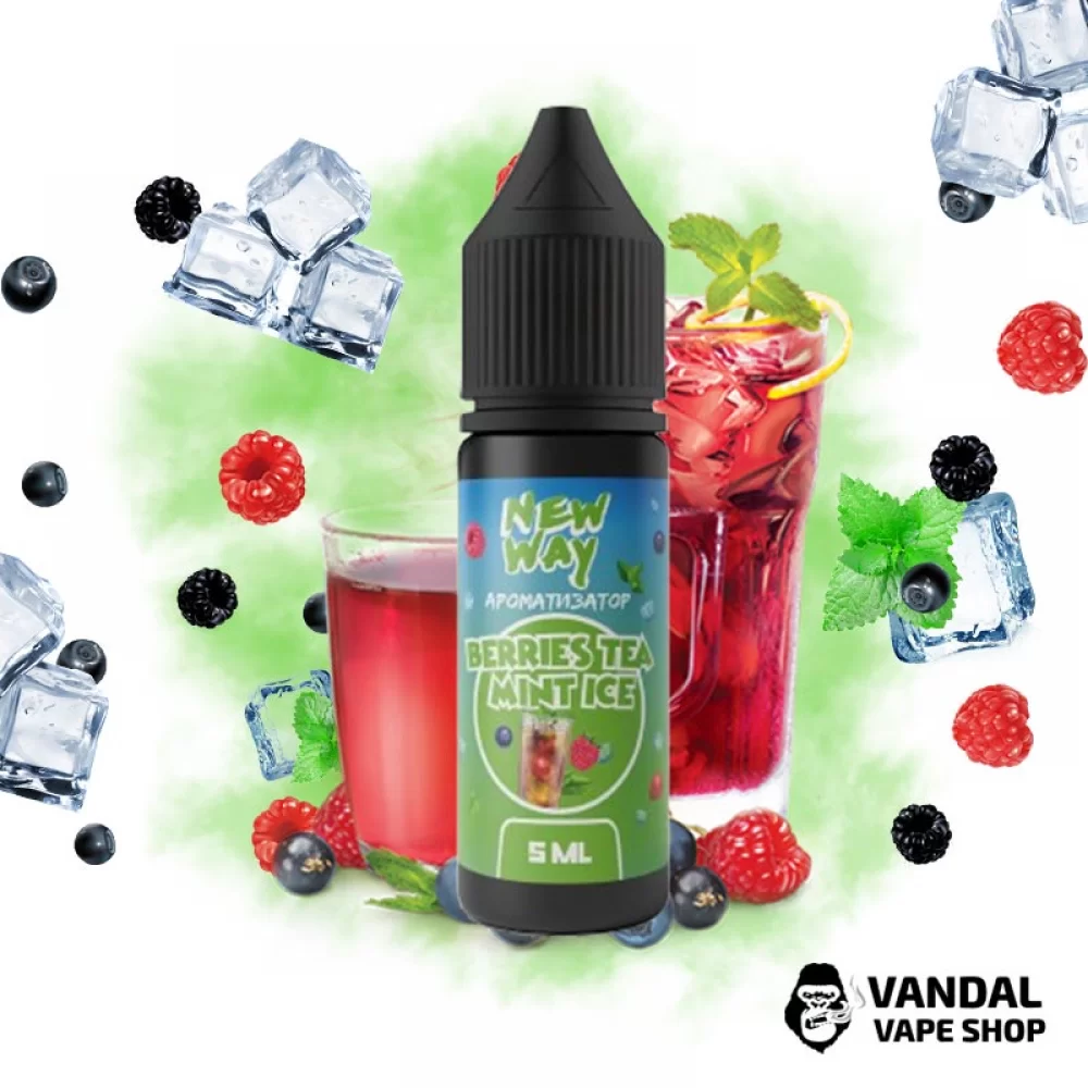 Набор для самозамеса New Way Ice 15 мл 65 мг со вкусом ягодного чая с ментолом и холодком Набор для самозамеса New Way Ice 15 мл 65 мг со вкусом ягодного чая с ментолом и холодком