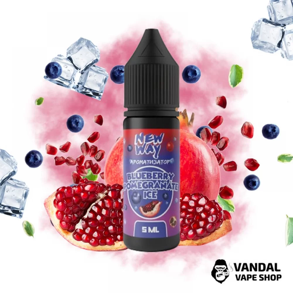 Набір для самозамісу New Way Ice 15 мл 30 мг зі смаком чорниці з соковитим гранатом та холодком Набір для самозамісу New Way Ice 15 мл 30 мг зі смаком чорниці з соковитим гранатом та холодком