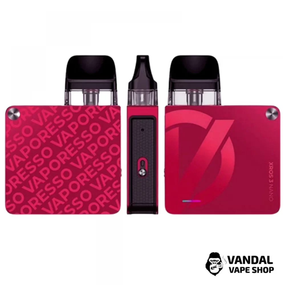 Оригінальний стартовий набір Vaporesso XROS 3 Nano Kit в насиченому темно-рожевому кольорі