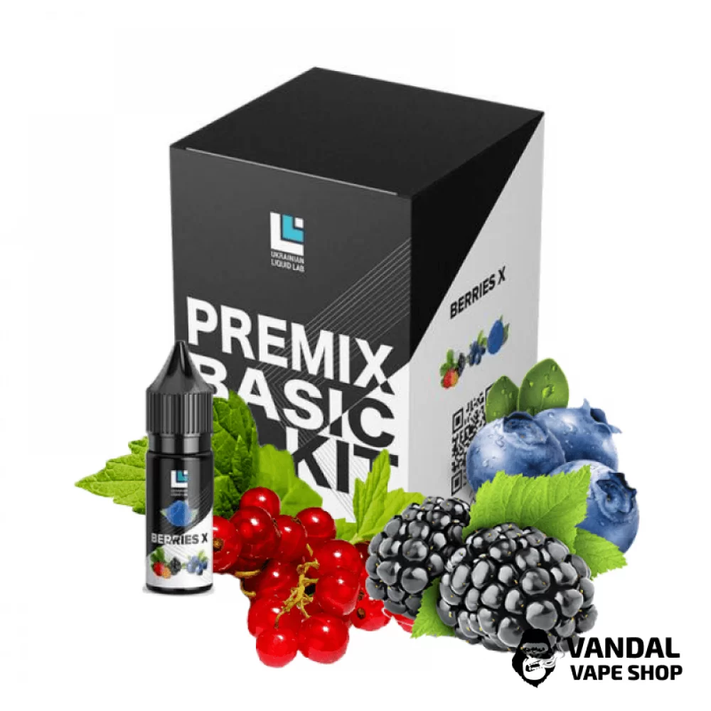 Набор для самозамеса Premix Basic Kit 30 мл 50 мг Hard со вкусом єжевики, голубики и смородины Набор для самозамеса Premix Basic Kit 30 мл 50 мг Hard со вкусом єжевики, голубики и смородины
