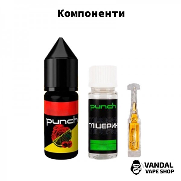 Набір для самозамісу Punch 15 мл на сольовому нікотині зі смаком персик, ківі та лимон