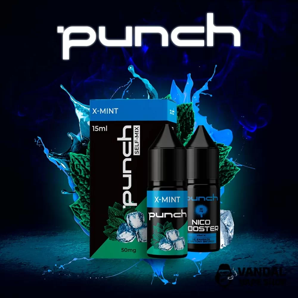 Набор для самозамеса Punch 15 мл на солевом никотине со вкусом мяты Набор для самозамеса Punch 15 мл на солевом никотине со вкусом мяты