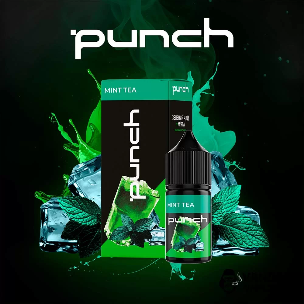 Набір для самозамісу Punch 30 мл на сольовому нікотині зі смаком зеленого чаю та м'яти Набір для самозамісу Punch 30 мл на сольовому нікотині зі смаком зеленого чаю та м'яти