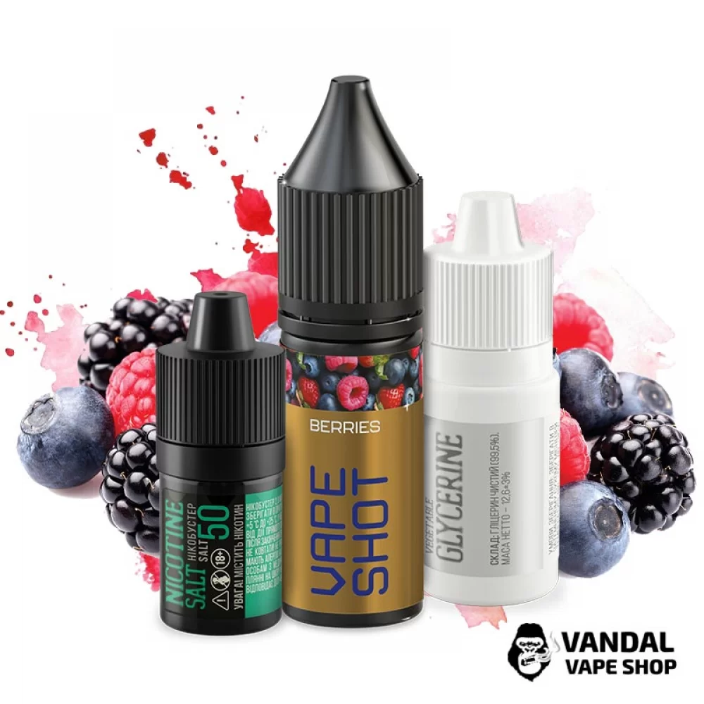 Набір для самозамісу Vape Shot 15 мл 50 мг зі смаком ягід