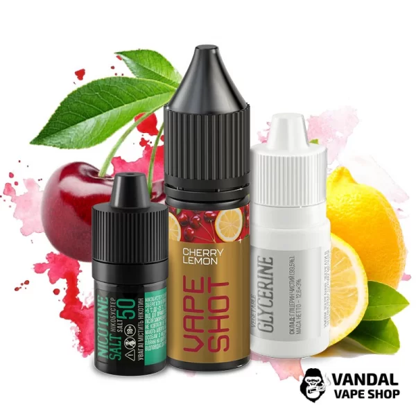 Набор для самозамеса Vape Shot 15 мл 50 мг со вкусом вишни и лимона