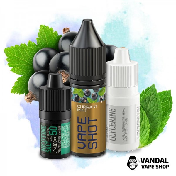 Набір для самозамісу Vape Shot 15 мл 25 мг зі смаком смородини та м'яти