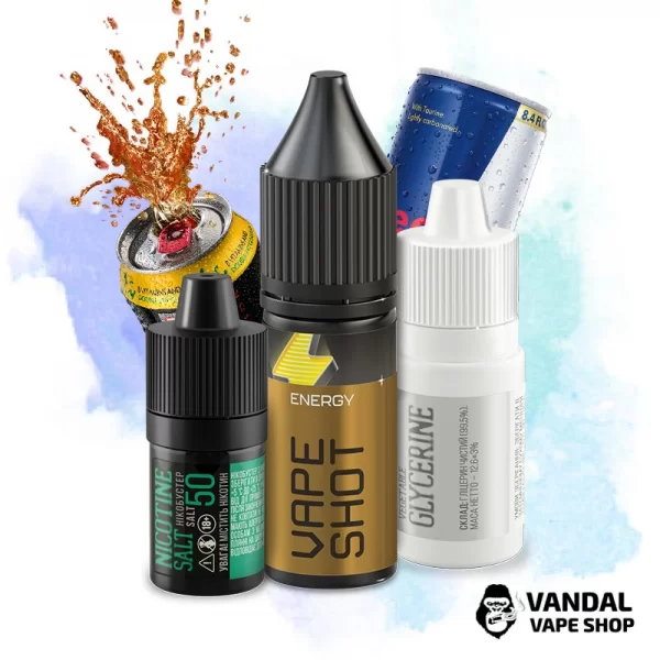 Набір для самозамісу Vape Shot 15 мл 25 мг зі смаком енергетика