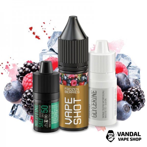 Набір для самозамісу Vape Shot 15 мл 50 мг зі смаком холодних ягід