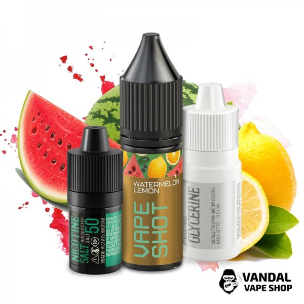Набор для самозамеса Vape Shot 15 мл 25 мг со вкусом арбуза и лимона