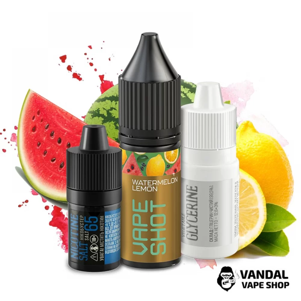 Набор для самозамеса Vape Shot 15 мл 65 мг со вкусом арбуза и лимона