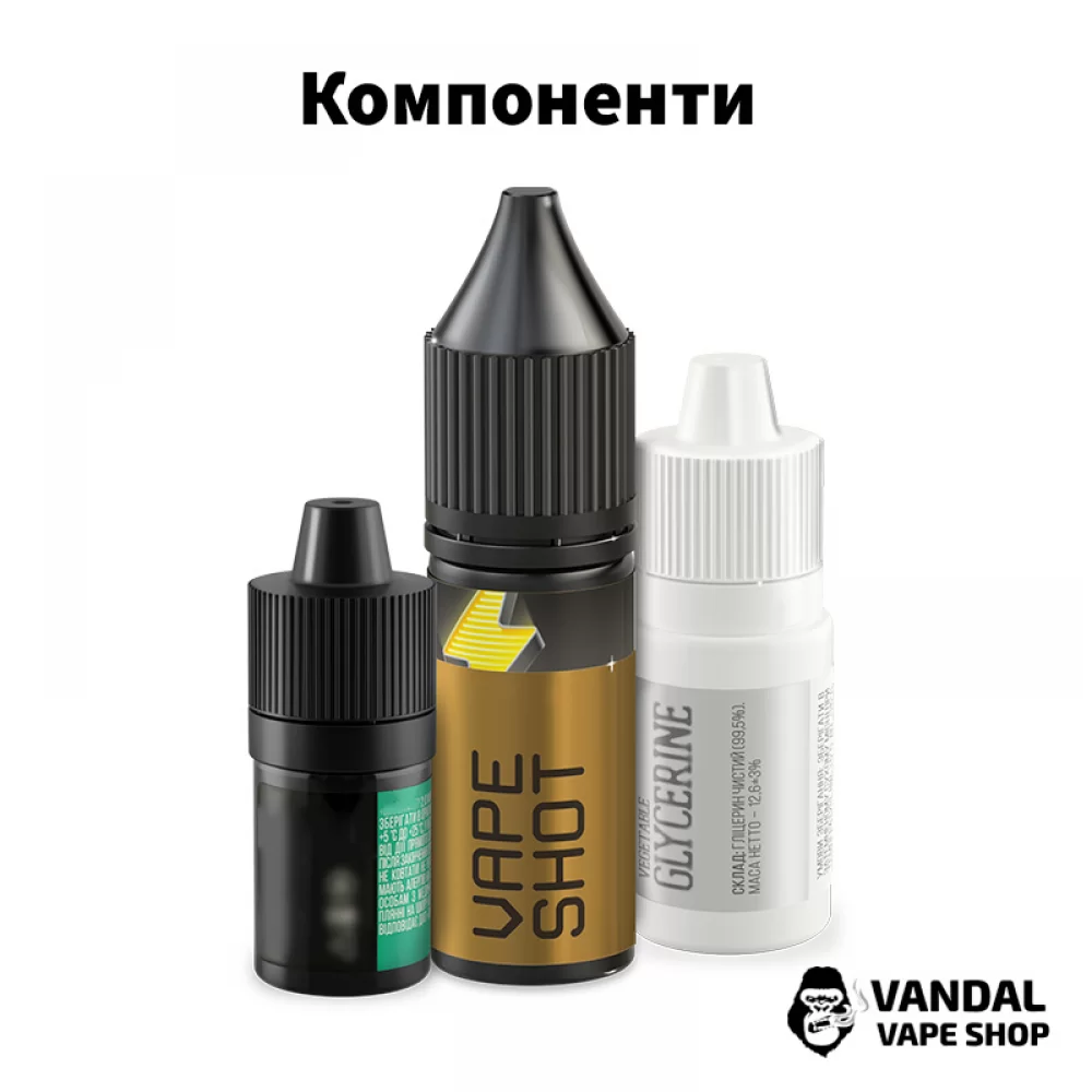 Набор для самозамеса Vape Shot 15 мл 65 мг со вкусом вишни и лимона Набор для самозамеса Vape Shot 15 мл 65 мг со вкусом вишни и лимона