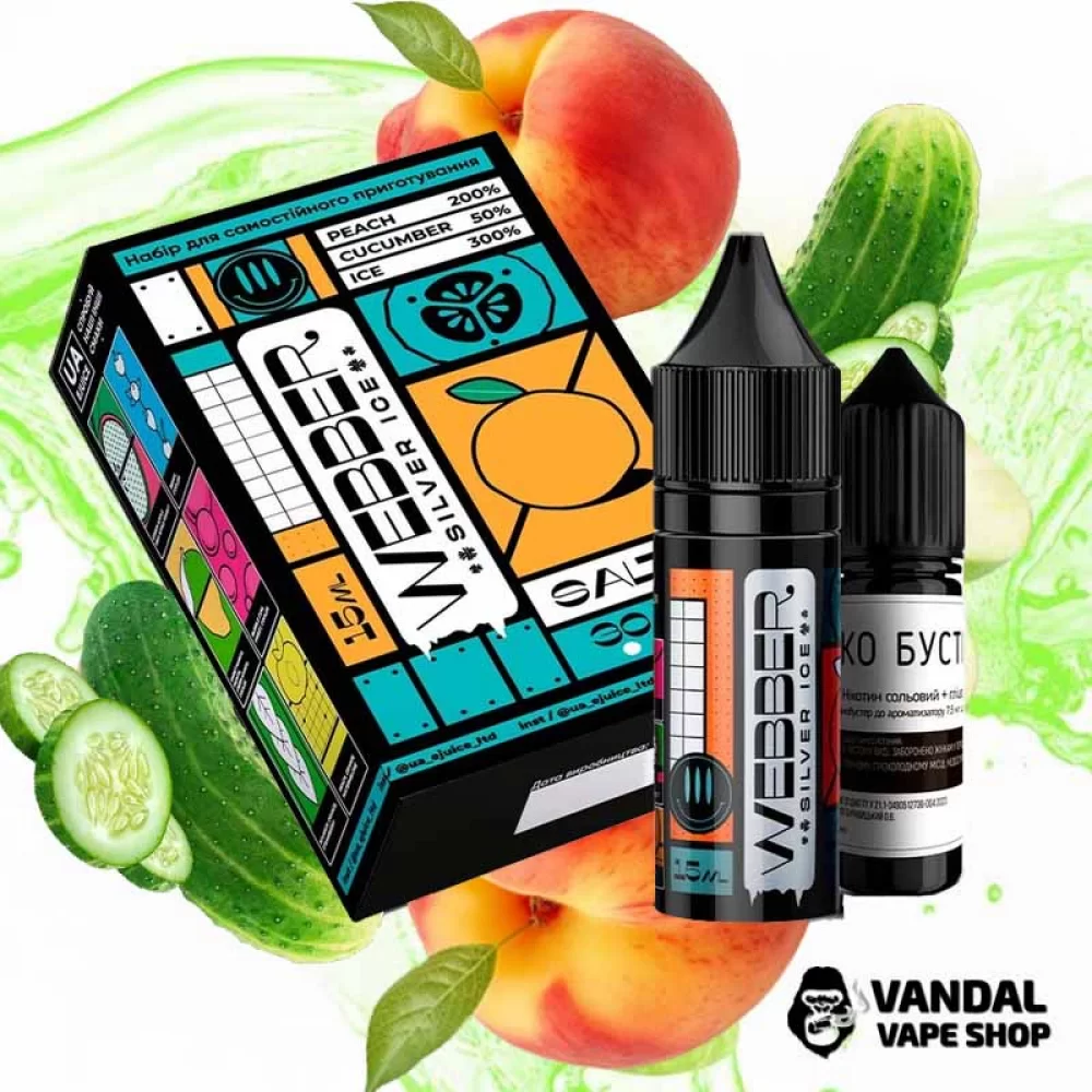 Набор для самозамеса Webber со вкусом огурца и персика с холодком Набор для самозамеса Webber со вкусом огурца и персика с холодком