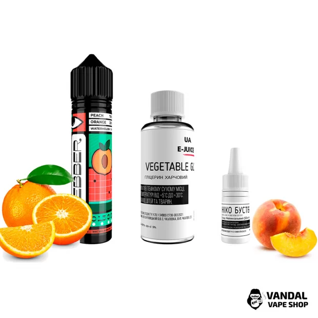 Набор для самозамеса Webber - со вкусом апельсина и персика и ноткой сладкого арбуза 60 мл 6 мг