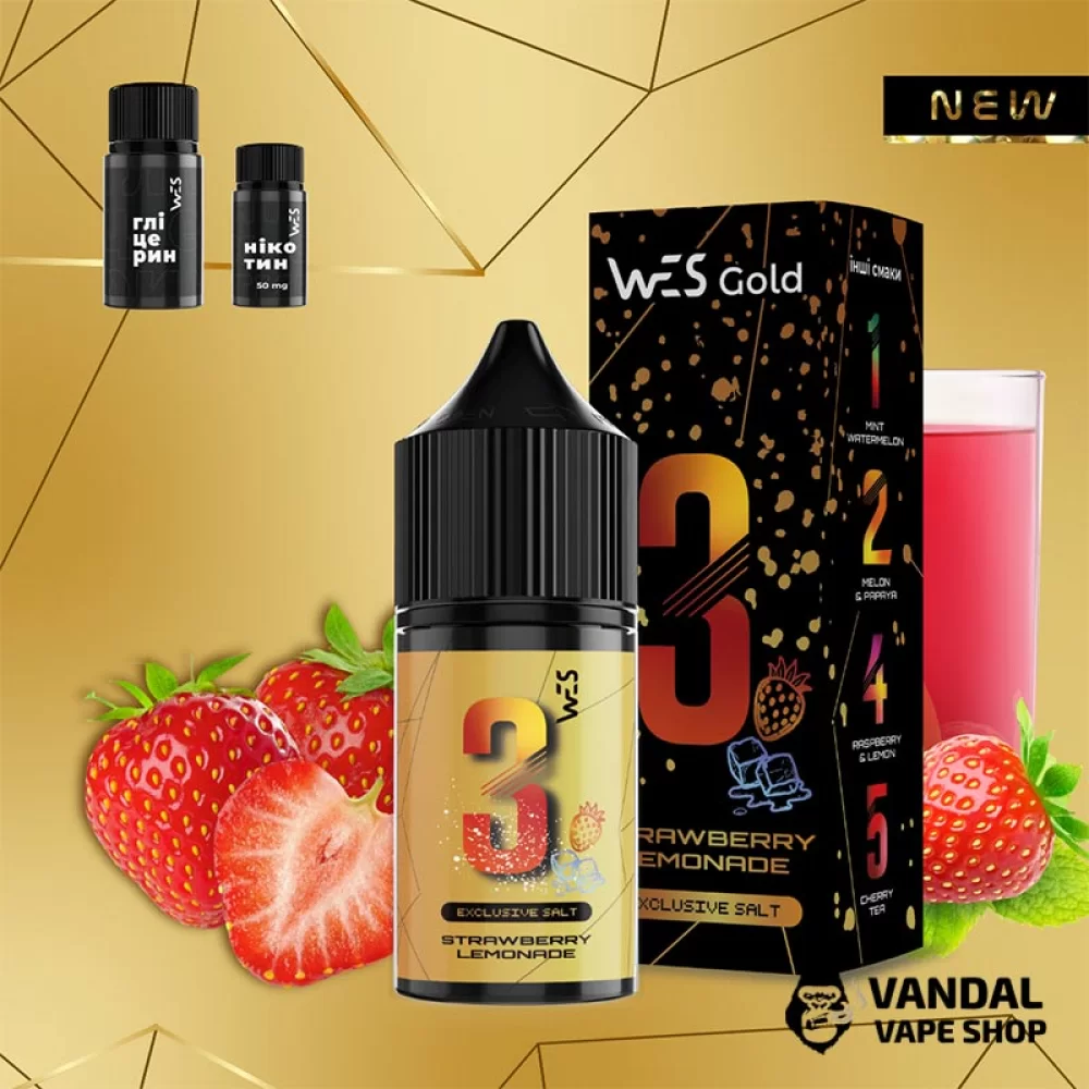 Набір для самозамісу WES Gold 30 мл 65 мг зі смаком полуничного лимонада