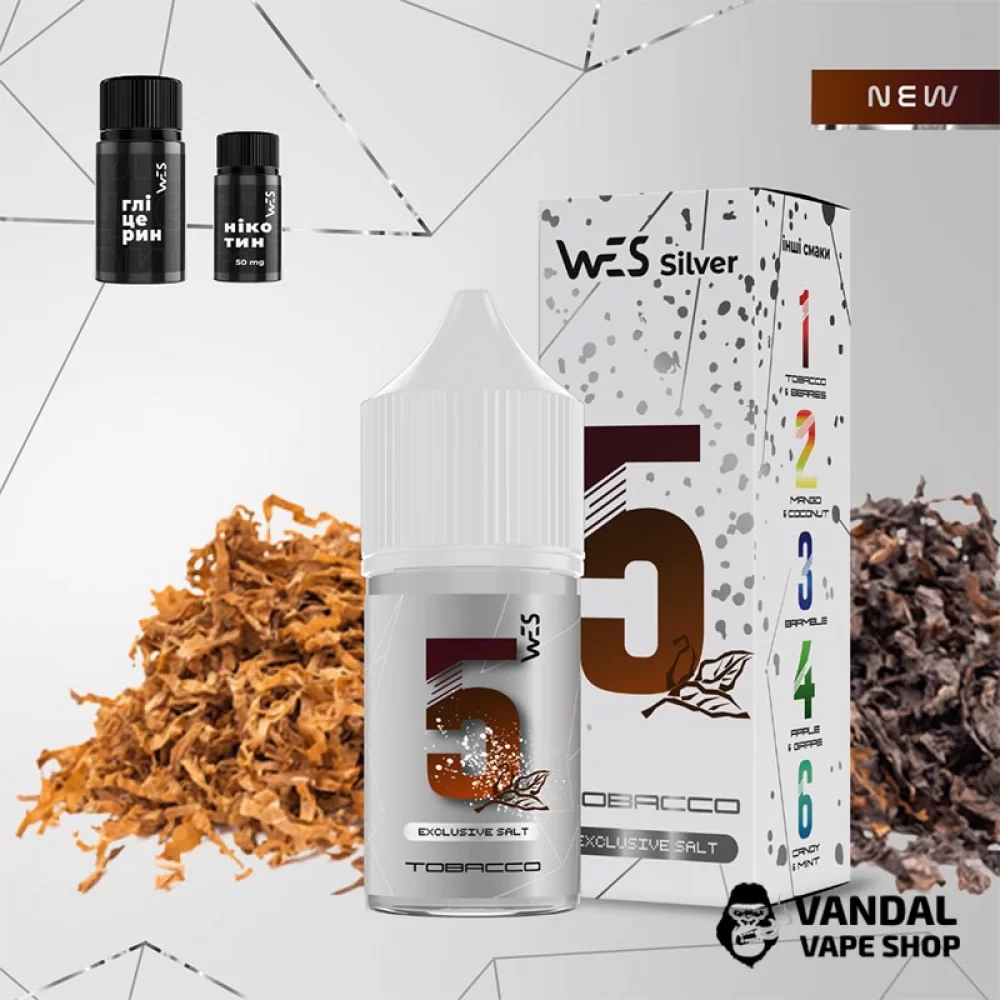 Набір для самозамісу WES Silver 30 мл 50 мг зі смаком тютюна