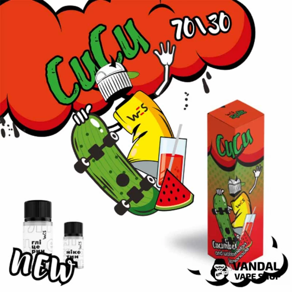 Набір для самозамісу WES Split 60 мл 6 мг зі смаком лимонада з кавуна і огірка