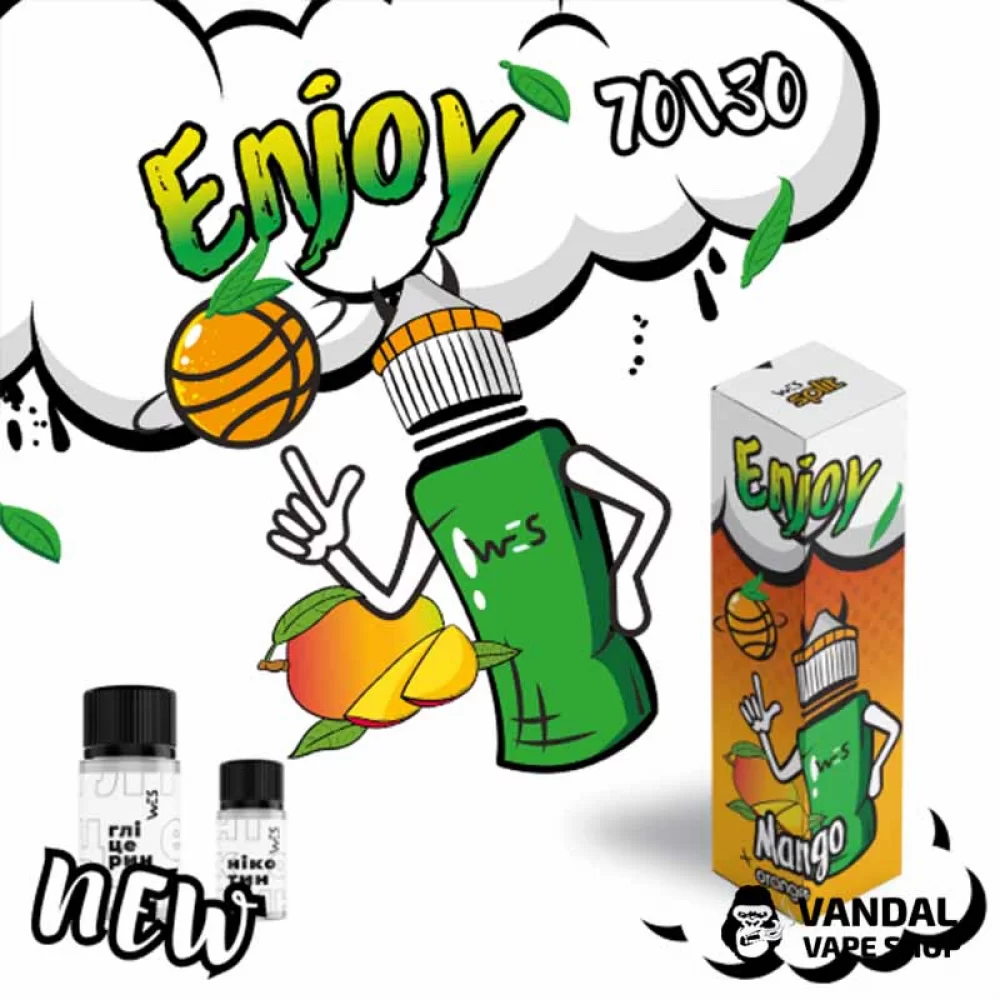 Набір для самозамісу WES Split 60 мл 6 мг зі смаком манго і апельсина Набір для самозамісу WES Split 60 мл 6 мг зі смаком манго і апельсина