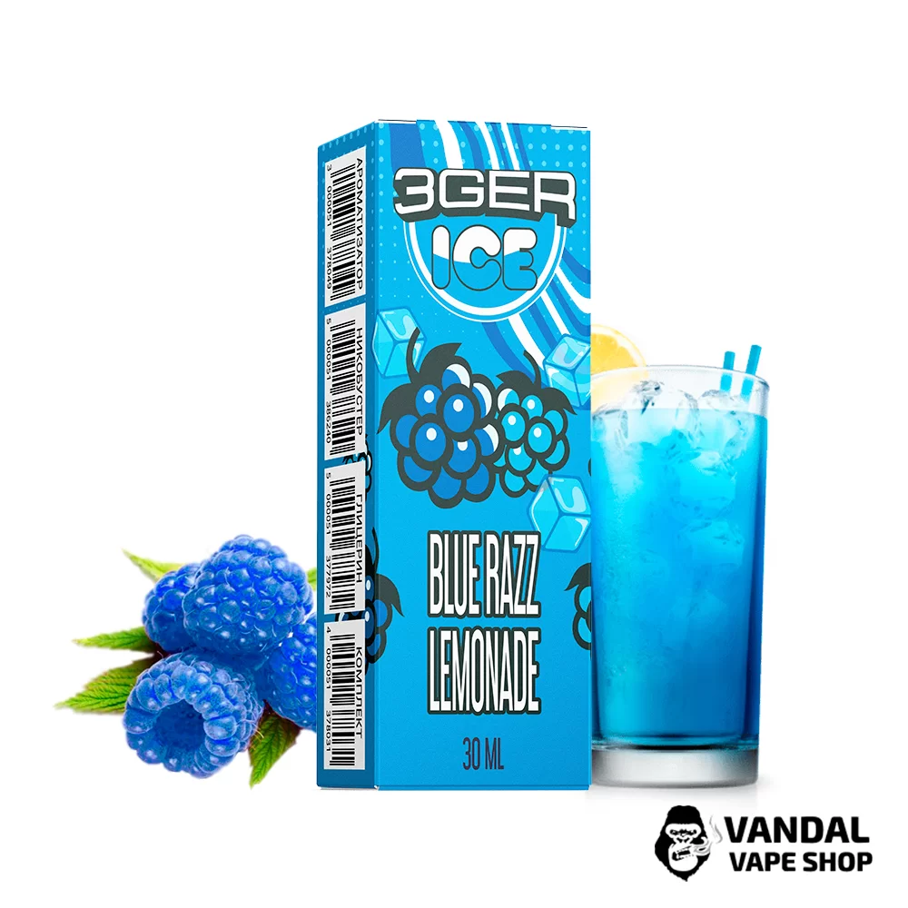 Набор для самозамеса 3Ger Salt 30 мл 50 мг со вкусом  синей малины и лимонада Набор для самозамеса 3Ger Salt 30 мл 50 мг со вкусом  синей малины и лимонада