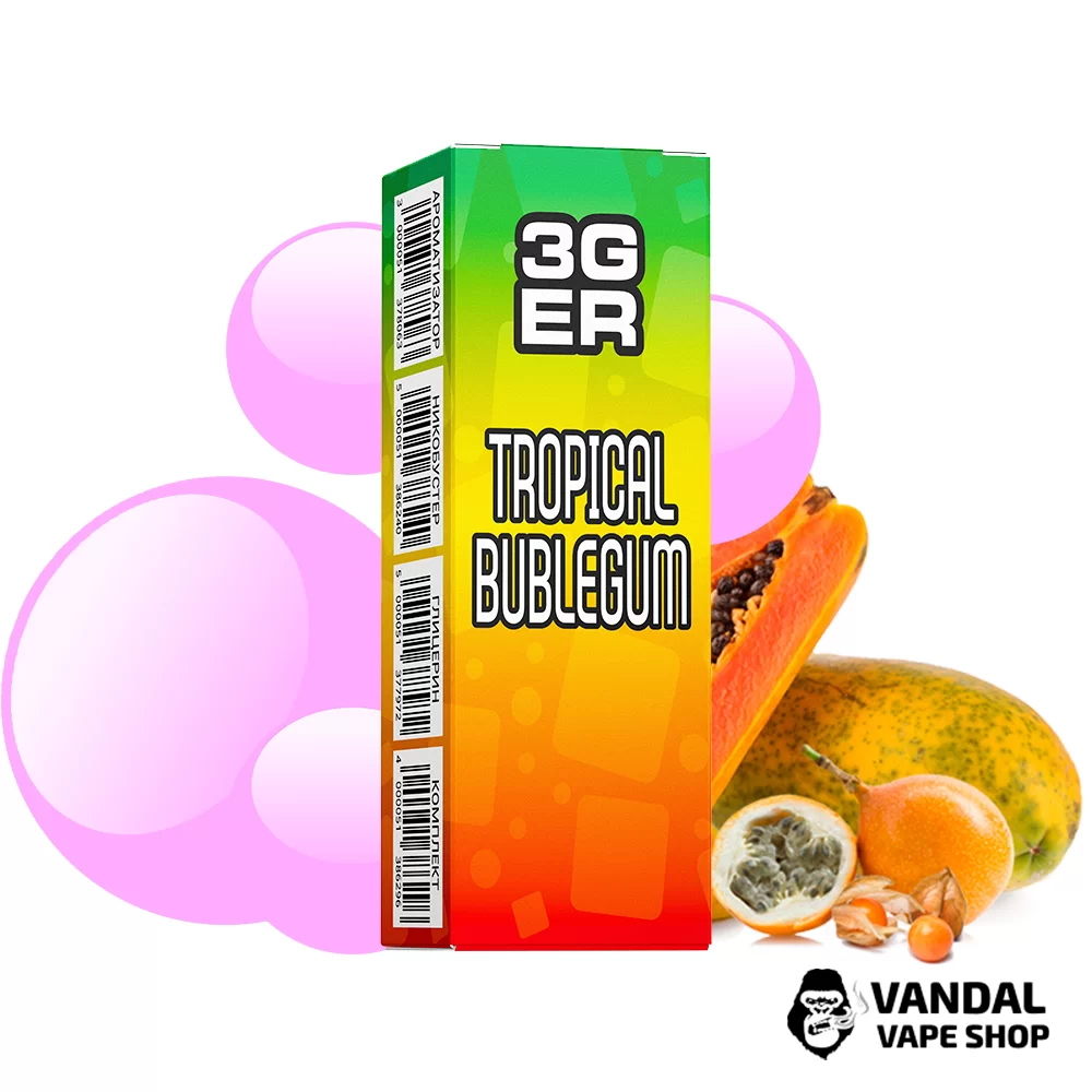 Набор для самозамеса 3Ger Salt 30 мл 30 мг со вкусом фруктовой жвачки Набор для самозамеса 3Ger Salt 30 мл 30 мг со вкусом фруктовой жвачки