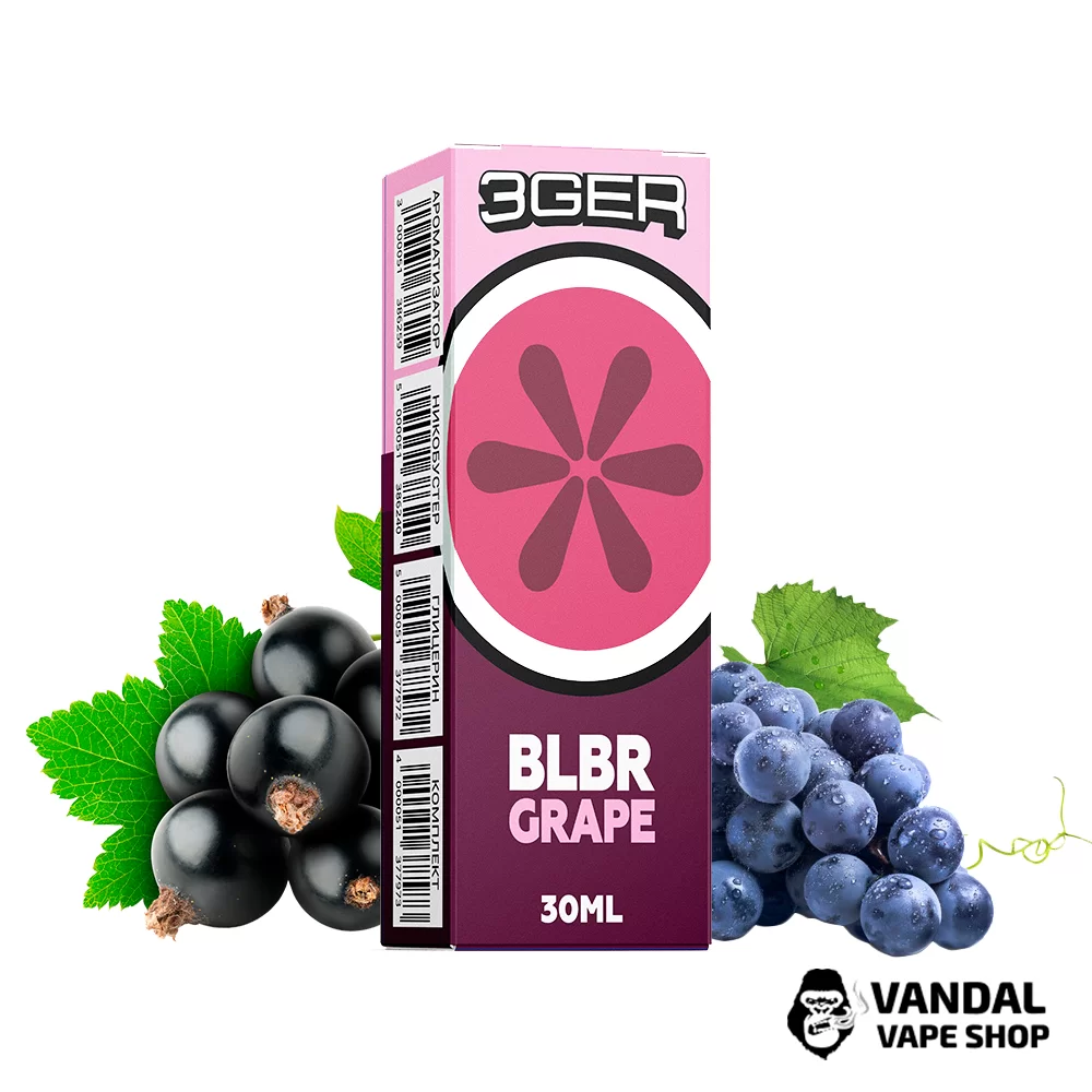 Набор для самозамеса 3Ger Salt 30 мл 30 мг со вкусом смородины и винограда Набор для самозамеса 3Ger Salt 30 мл 30 мг со вкусом смородины и винограда