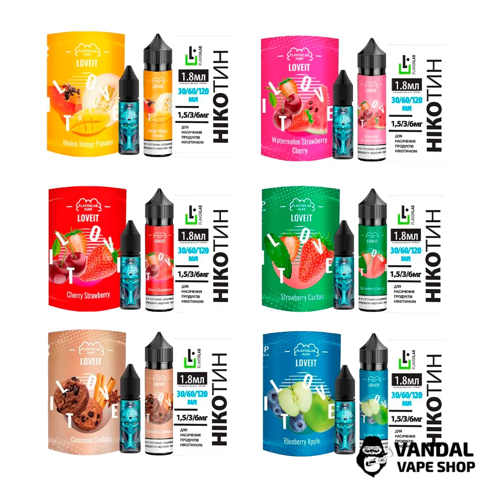 Набор для самозамеса Flavorlab Love it 60 мл Набор для самозамеса Flavorlab Love it 60 мл