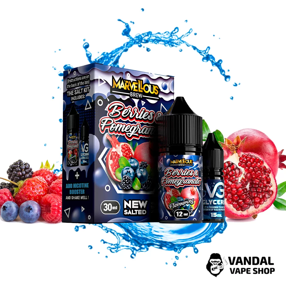 Набір для самозамісу  Marvellous Brew 30 мл 50 мг зі смаком Гранату з Ягодами Набір для самозамісу  Marvellous Brew 30 мл 50 мг зі смаком Гранату з Ягодами