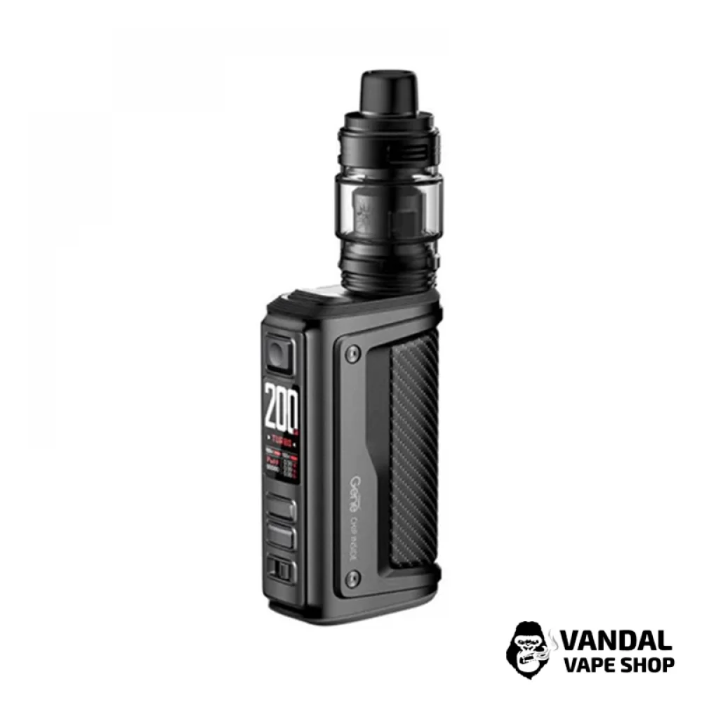 Оригинальный стартовый набор VooPoo Argus GT2 Kit в черном цвете с карбоновой вставкой Оригинальный стартовый набор VooPoo Argus GT2 Kit в черном цвете с карбоновой вставкой