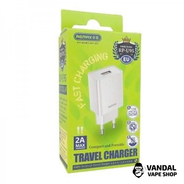 Мережевий ЗП Remax RP-U95 (5V/2A/1USB)