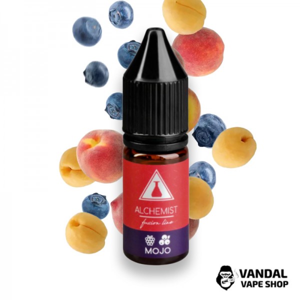 РІДИНА Alchemist FL 10 мл 50 мг  НА СОЛЬОВОМУ НІКОТИНІ зі смаком мікс малини, чорниці та персика