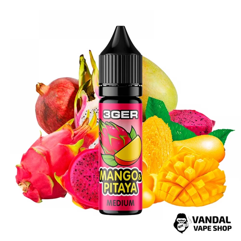 Жидкость 3Ger Salt 15 мл на солевом никотине 50 мг со вкусом манго и питайи