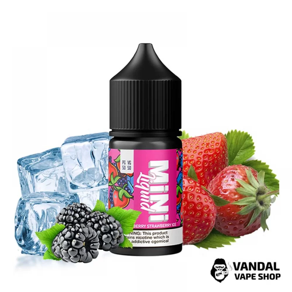 Жидкость Mini Liquid - 30 мл на солевом никотине 50 мг со вкусом ежевики и клубники с холодком