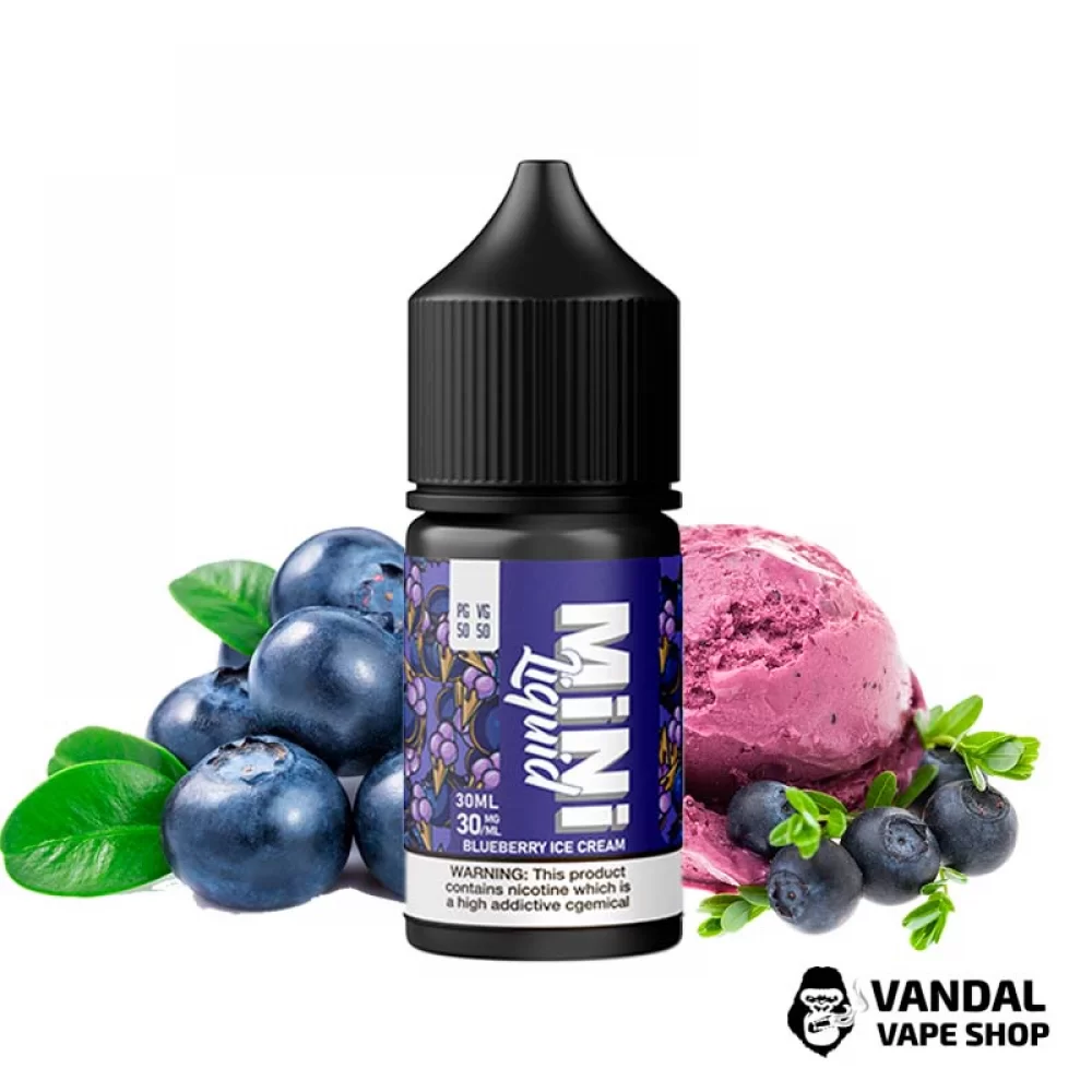 Жидкость Mini Liquid - 30 мл на солевом никотине 50 мг со вкусом черничного мороженого