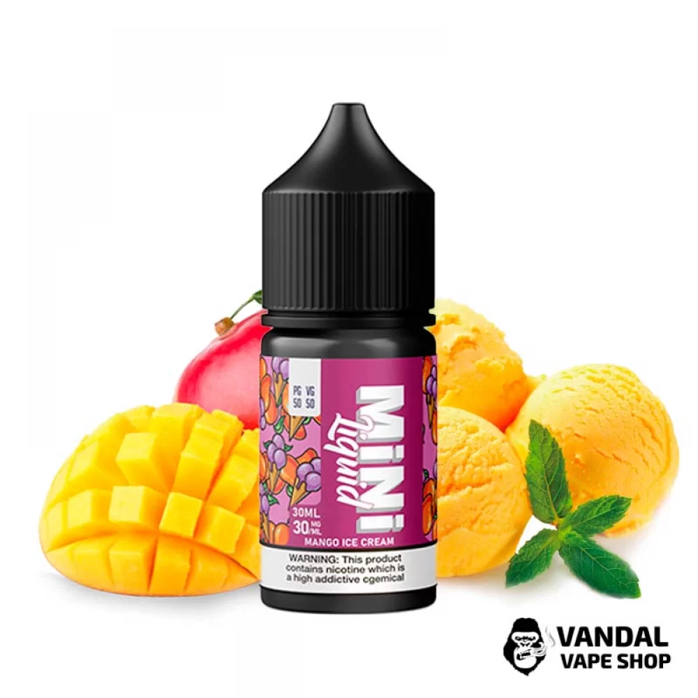 Жидкость Mini Liquid - 30 мл на солевом никотине 30 мг со вкусом мороженого из манго