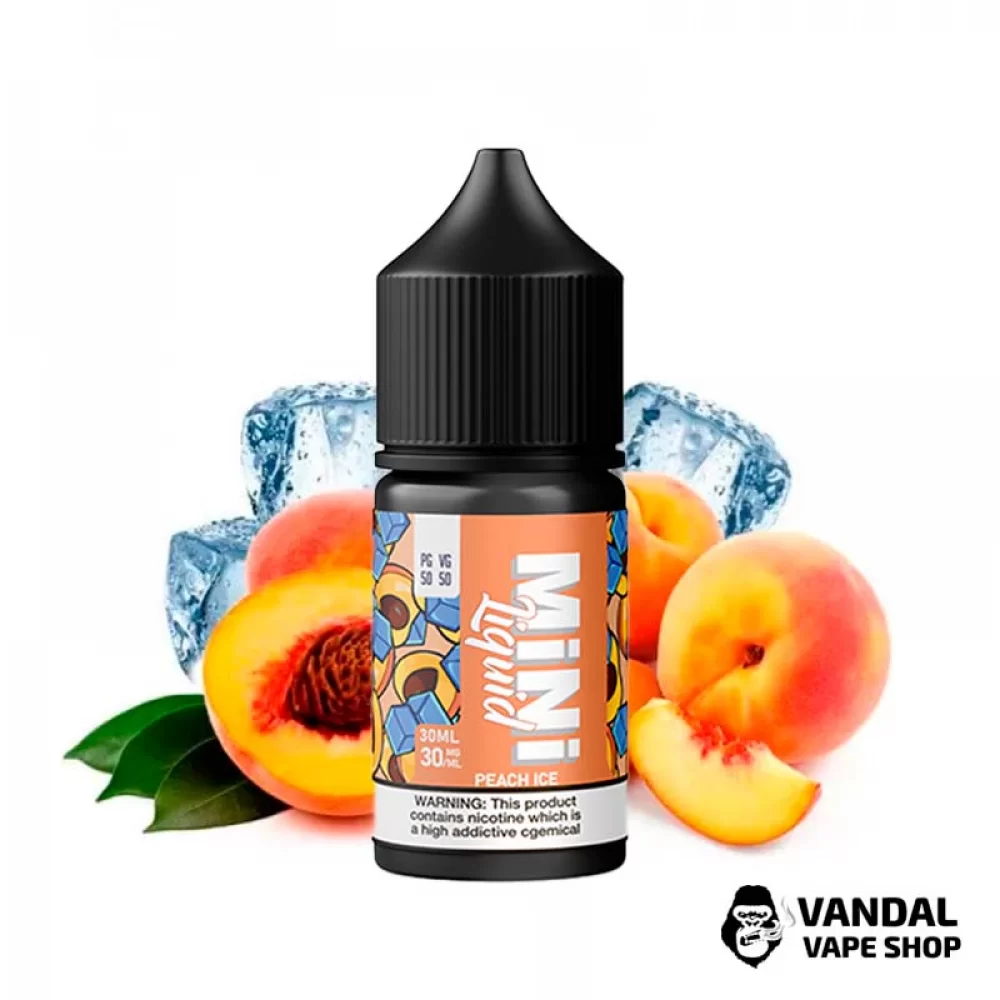 Рідина Mini Liquid - 30 мл на сольовому нікотині 50 мг зі смаком персика з холодком