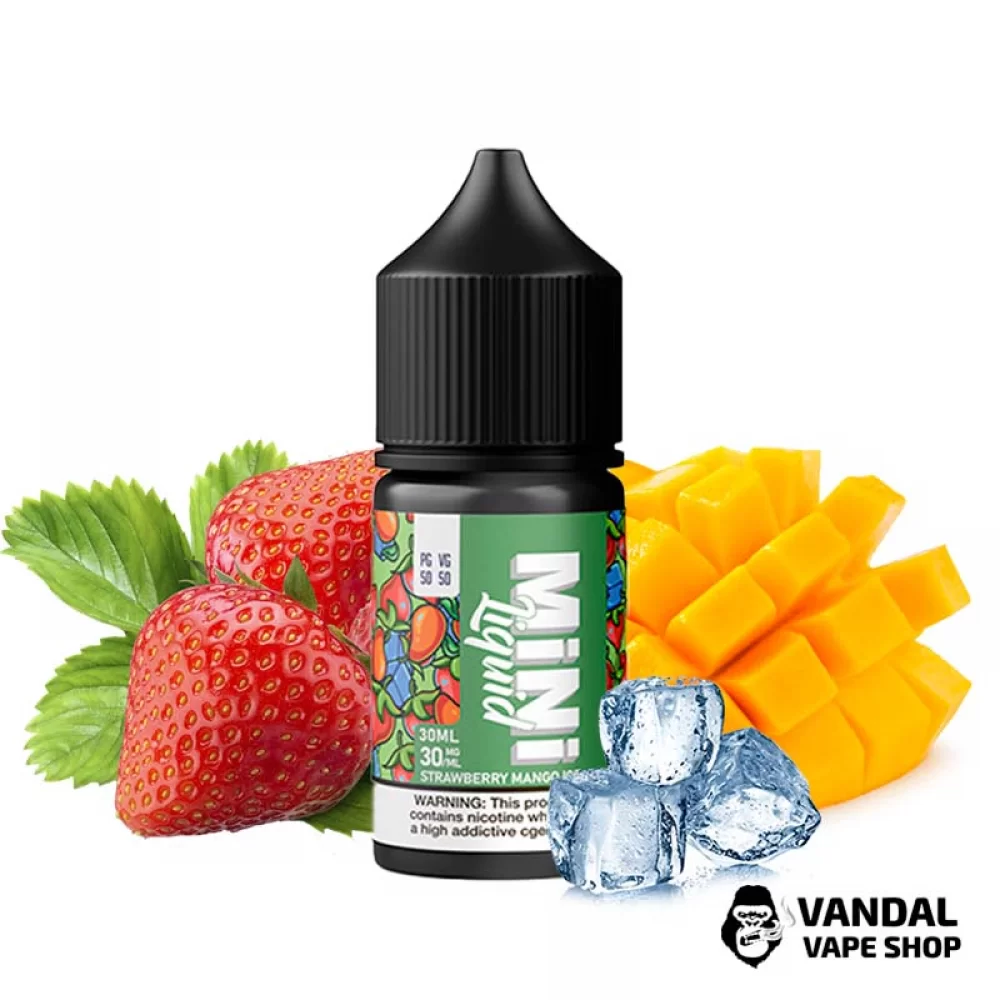 Жидкость Mini Liquid - 30 мл на солевом никотине 30 мг со вкусом клубники и манго с холодком