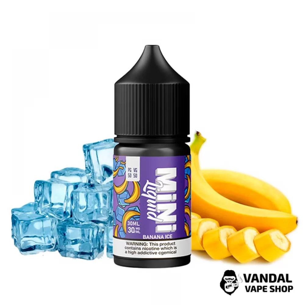 Жидкость Mini Liquid - 30 мл на солевом никотине 50 мг со вкусом банана со льдом