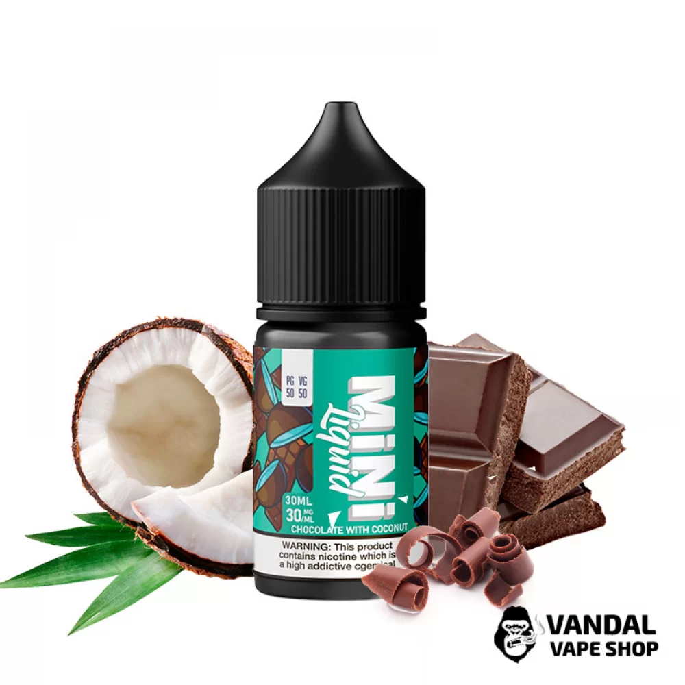 Жидкость Mini Liquid - 30 мл на солевом никотине 30 мг со вкусом шоколада и кокоса Жидкость Mini Liquid - 30 мл на солевом никотине 30 мг со вкусом шоколада и кокоса