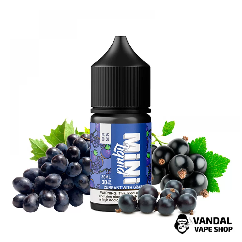 Жидкость Mini Liquid - 30 мл на солевом никотине 50 мг со вкусом смородины и винограда