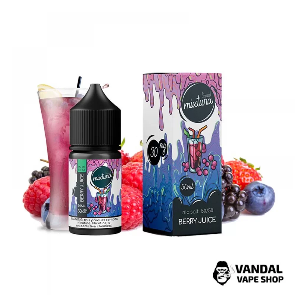 Жидкость Mixtura 30 мл на солевом никотине 50 мг со вкусом сока из лесных ягод